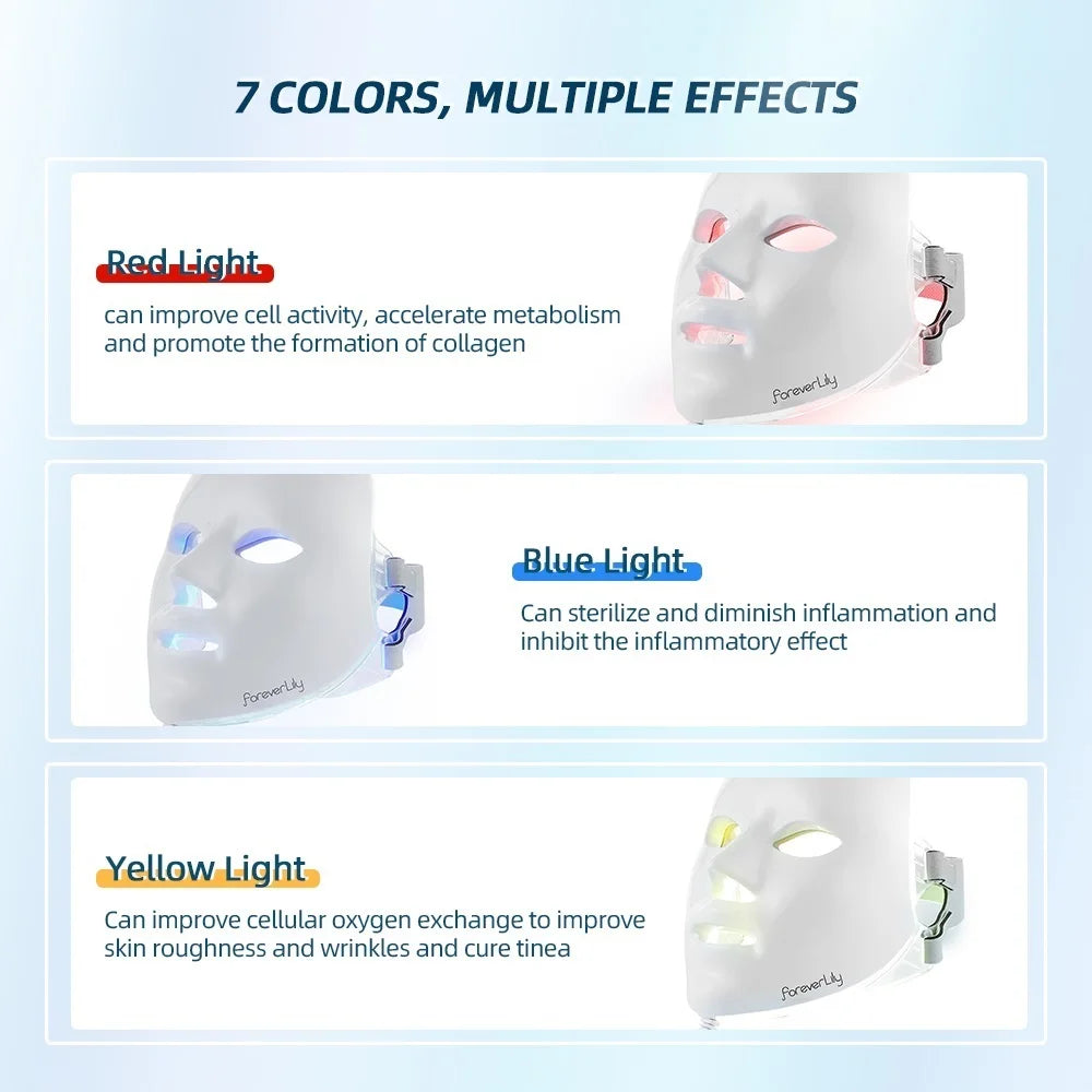 LED Facial Mask Photon Therapy Brightening