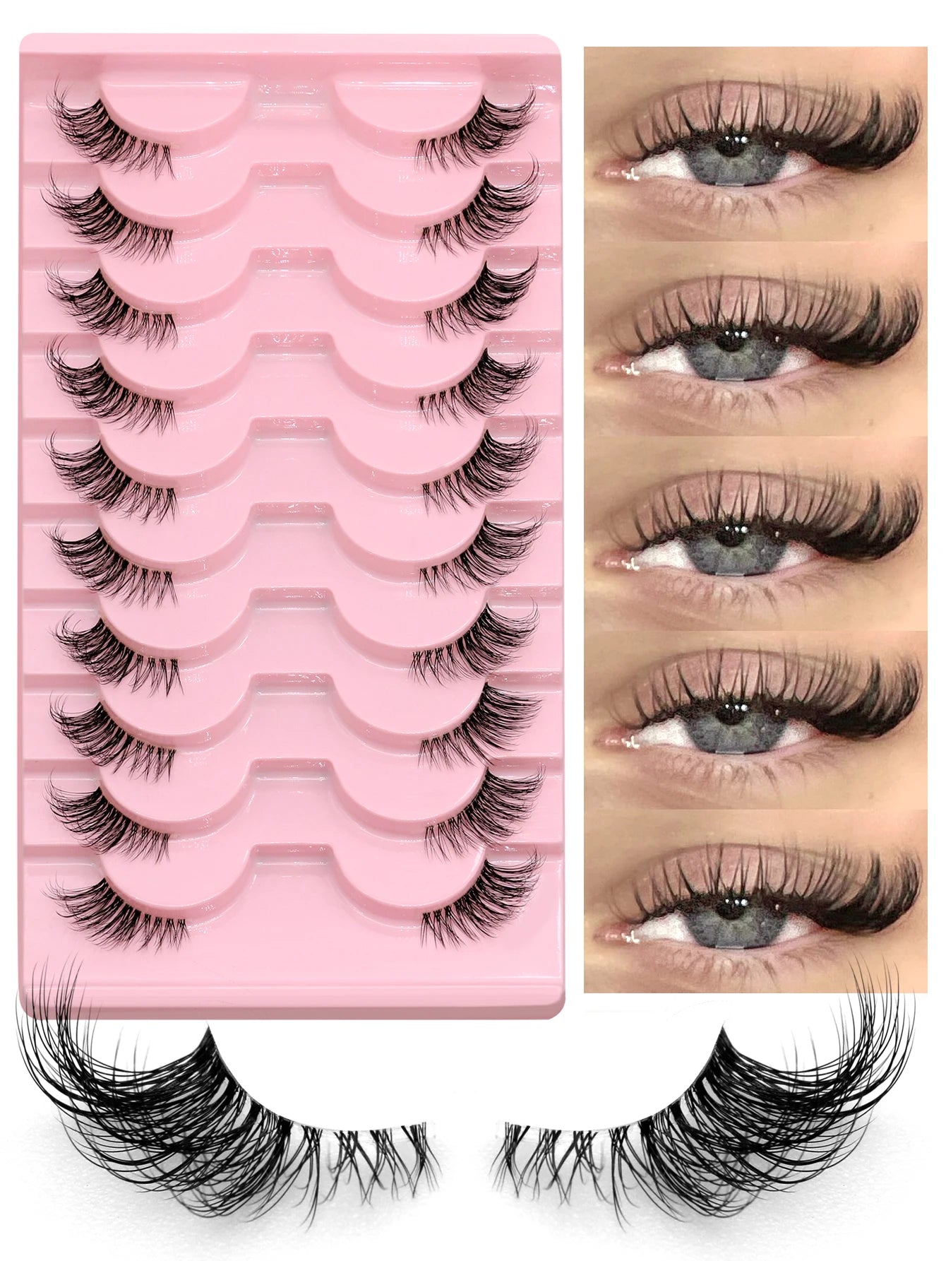 Half Lashes Soft Natural Look Extension Makeup