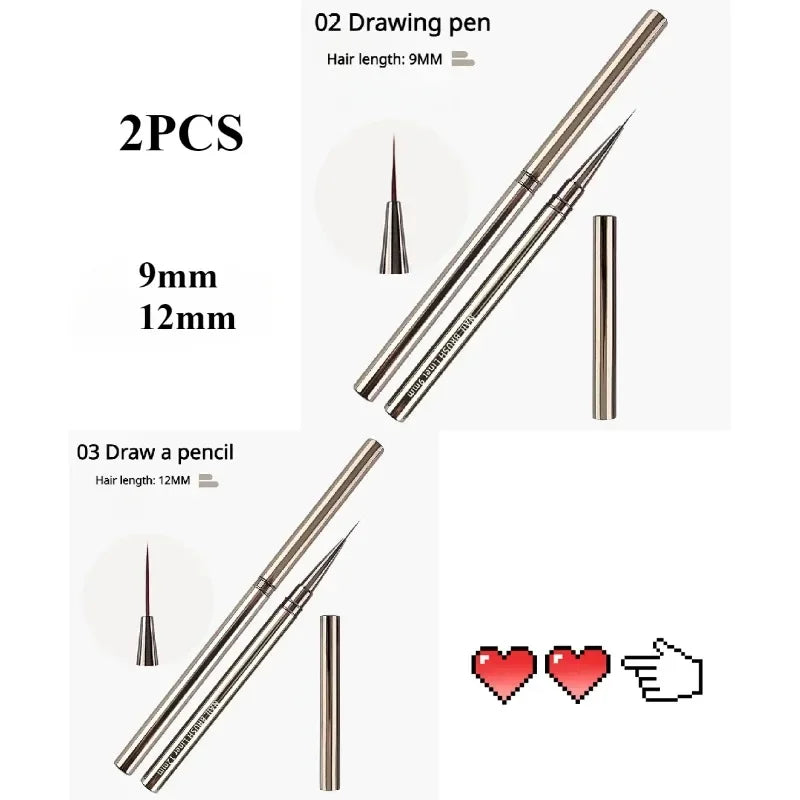 Nails Art Liner Brushes Elongated Nail