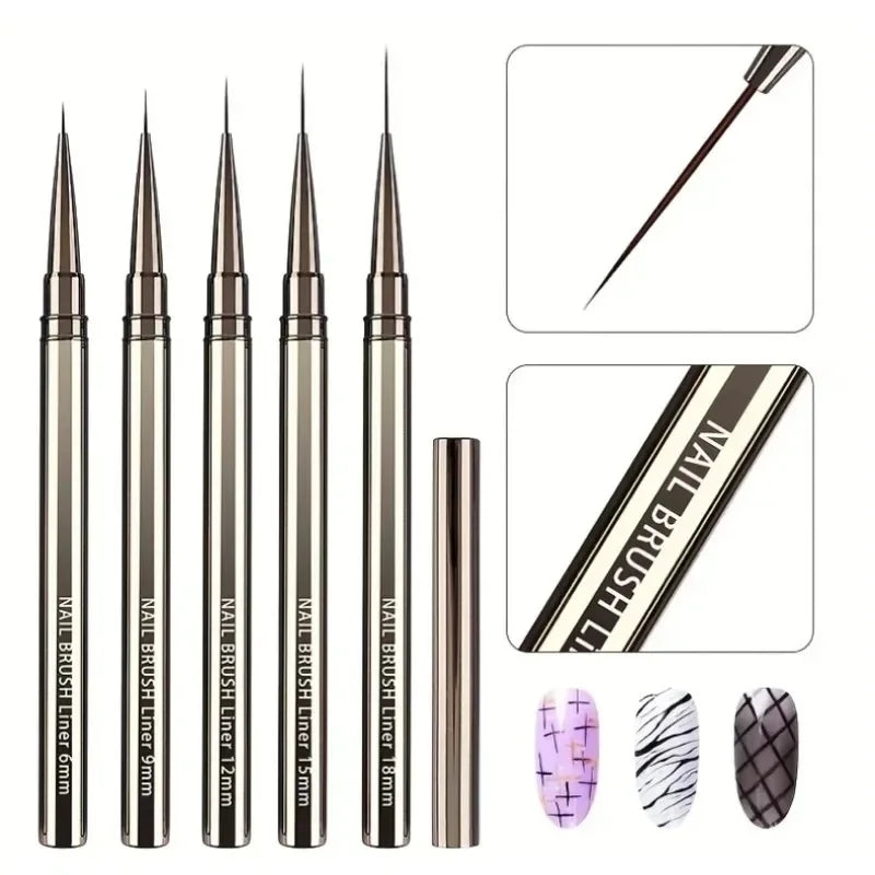 Nails Art Liner Brushes Elongated Nail