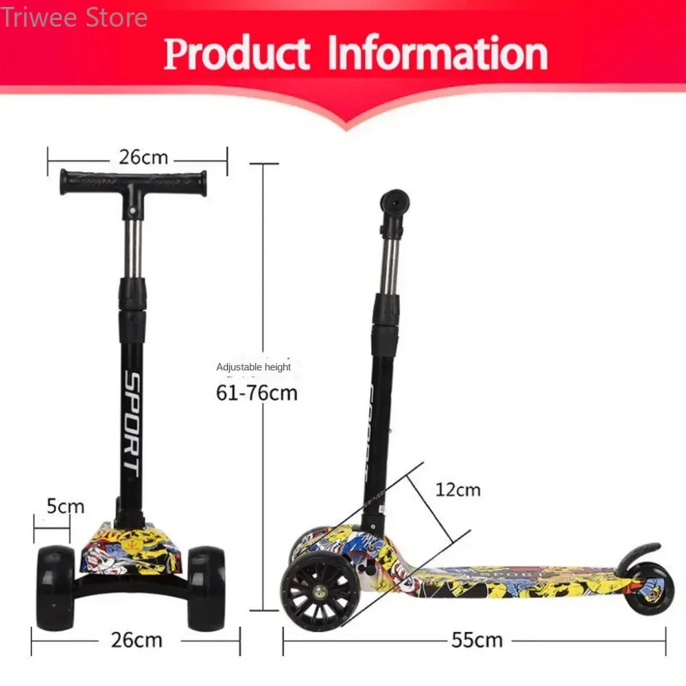 Scooter Foldable Widened Pedals Kids