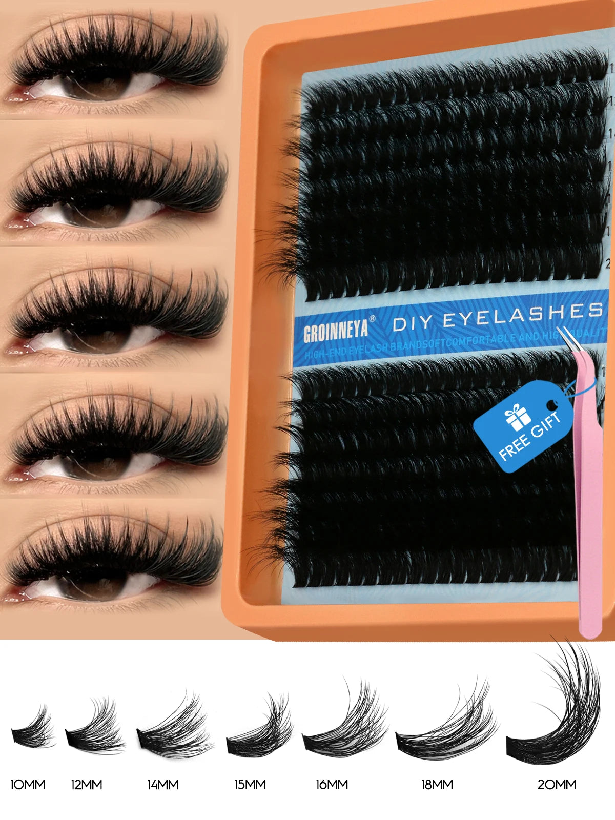 Kit Fluffy Individual Lashes Volume Mixed