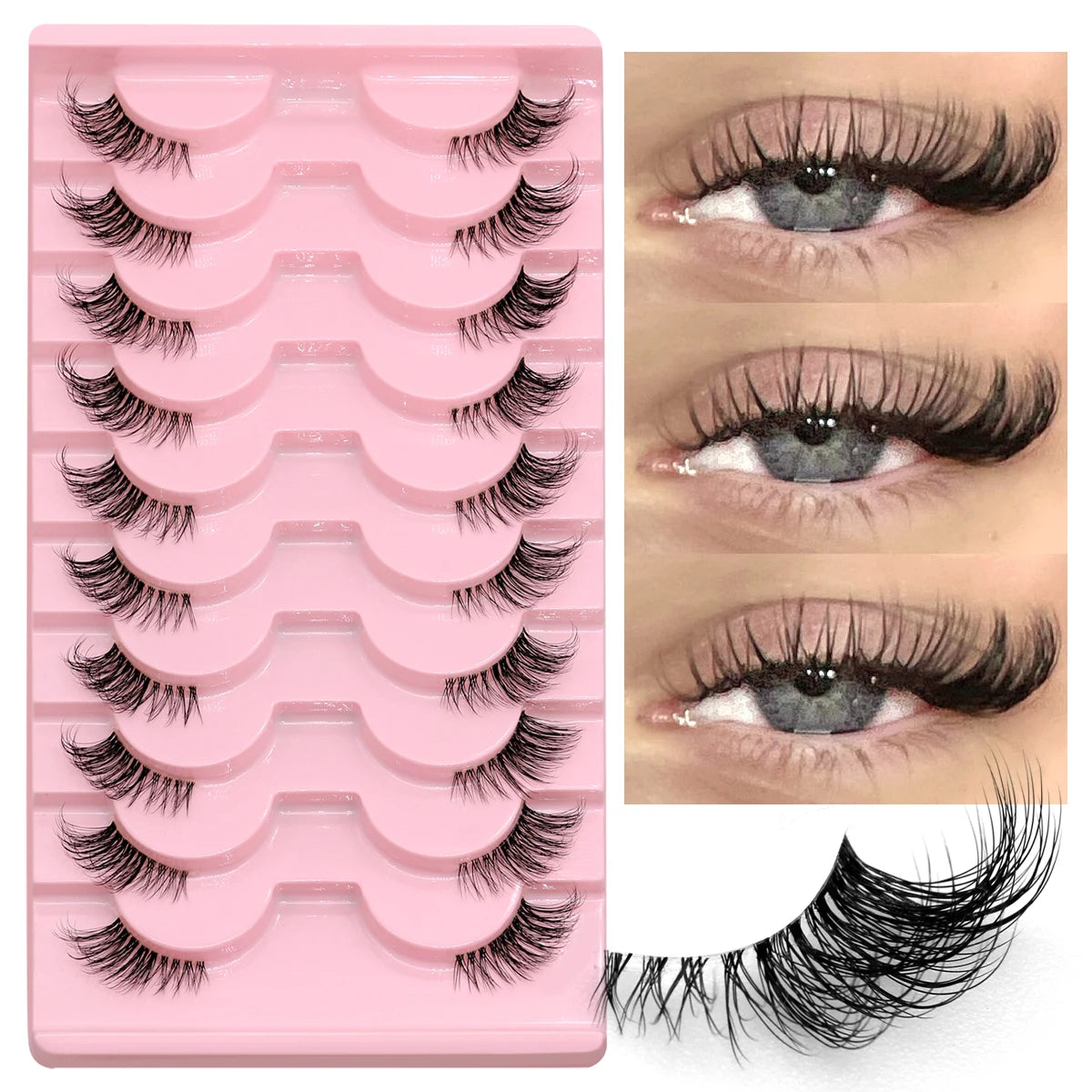 Half Lashes Soft Natural Look Extension Makeup