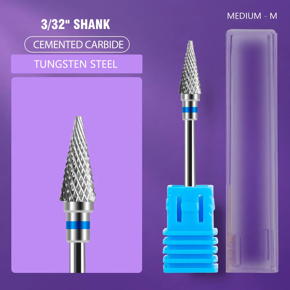 Ceramic Tungsten Carbide Nail Drill Bit Rotate Burr Milling Tools