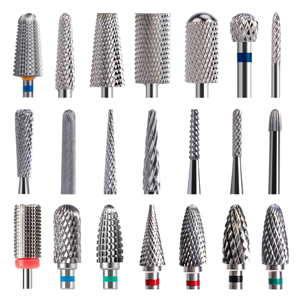 Ceramic Tungsten Carbide Nail Drill Bit Rotate Burr Milling Tools