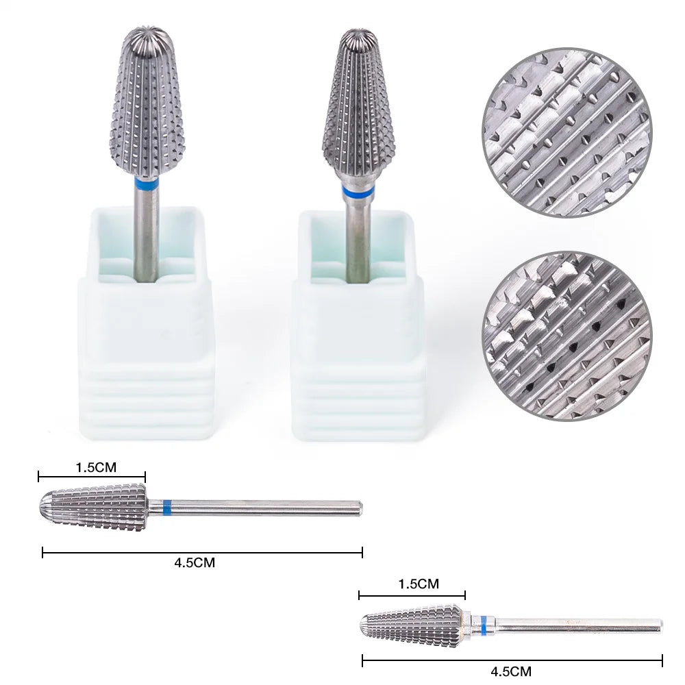 Ceramic Tungsten Carbide Nail Drill Bit Rotate Burr Milling Tools