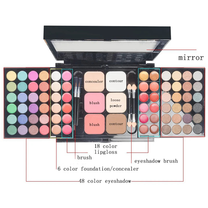 40/74/78 Colors Glitter Eyeshadow Palette