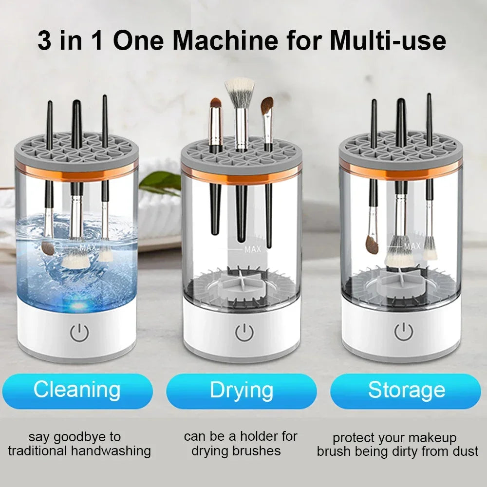 3 In 1 Makeup Brushes Drying Rack Cleaning