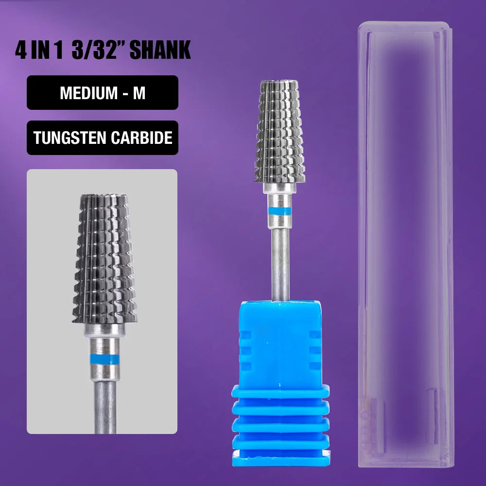 Ceramic Tungsten Carbide Nail Drill Bit Rotate Burr Milling Tools