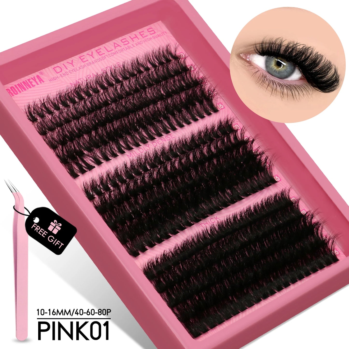 Kit Fluffy Individual Lashes Volume Mixed