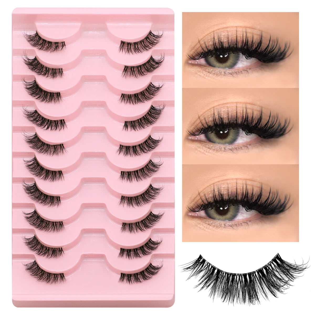 Half Lashes Soft Natural Look Extension Makeup