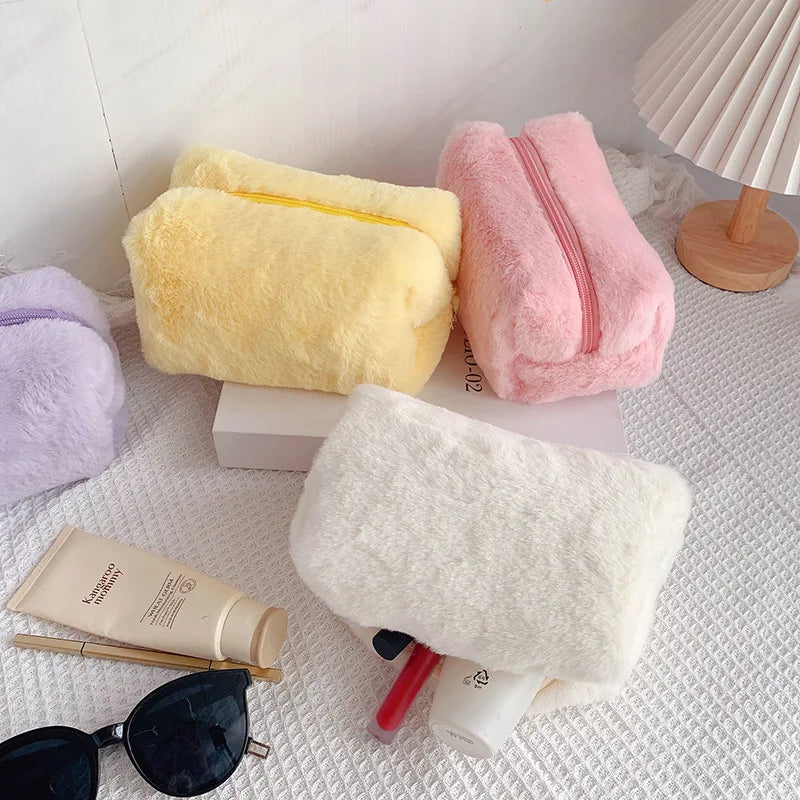 Fur Makeup Bag for Women