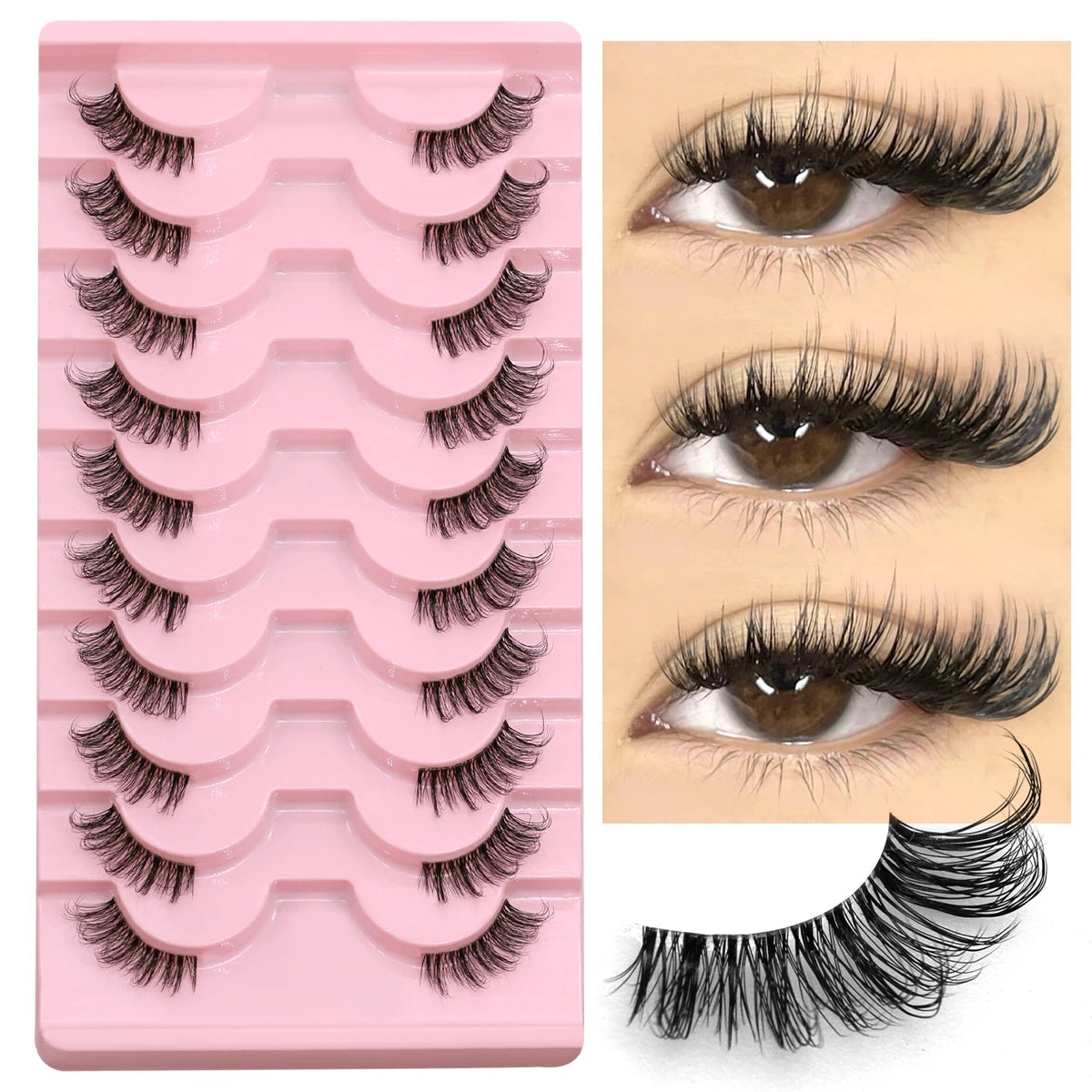 Half Lashes Soft Natural Look Extension Makeup