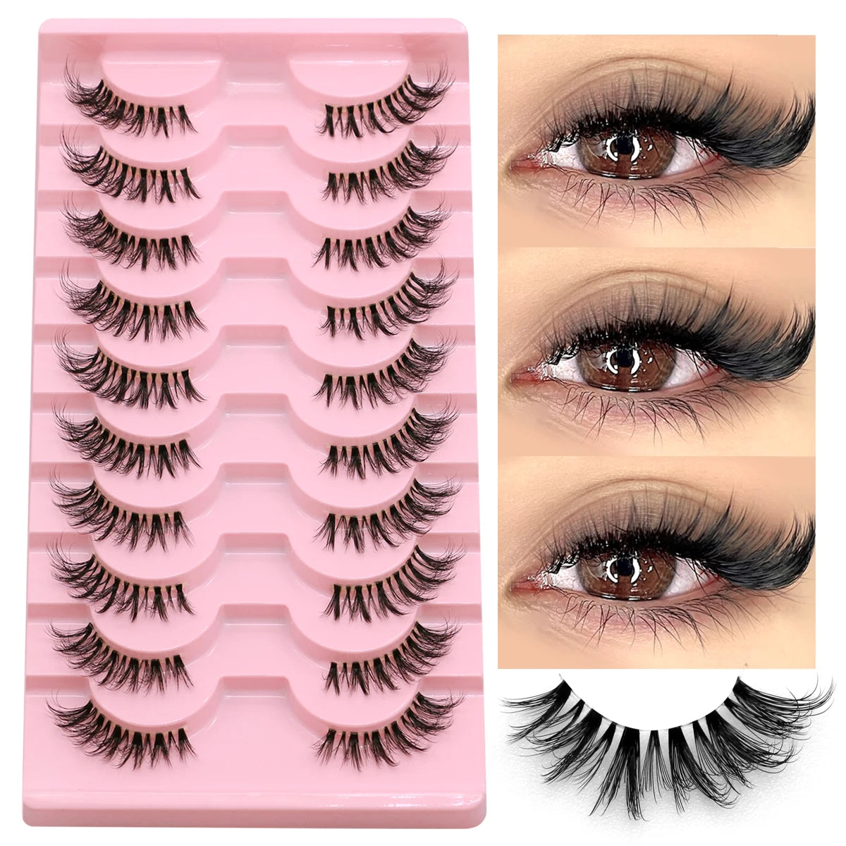 Half Lashes Soft Natural Look Extension Makeup