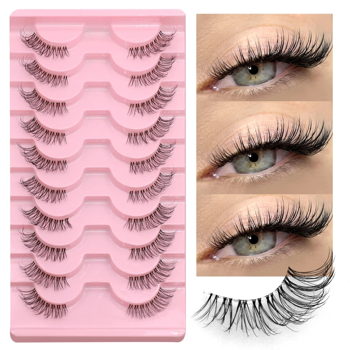 Half Lashes Soft Natural Look Extension Makeup