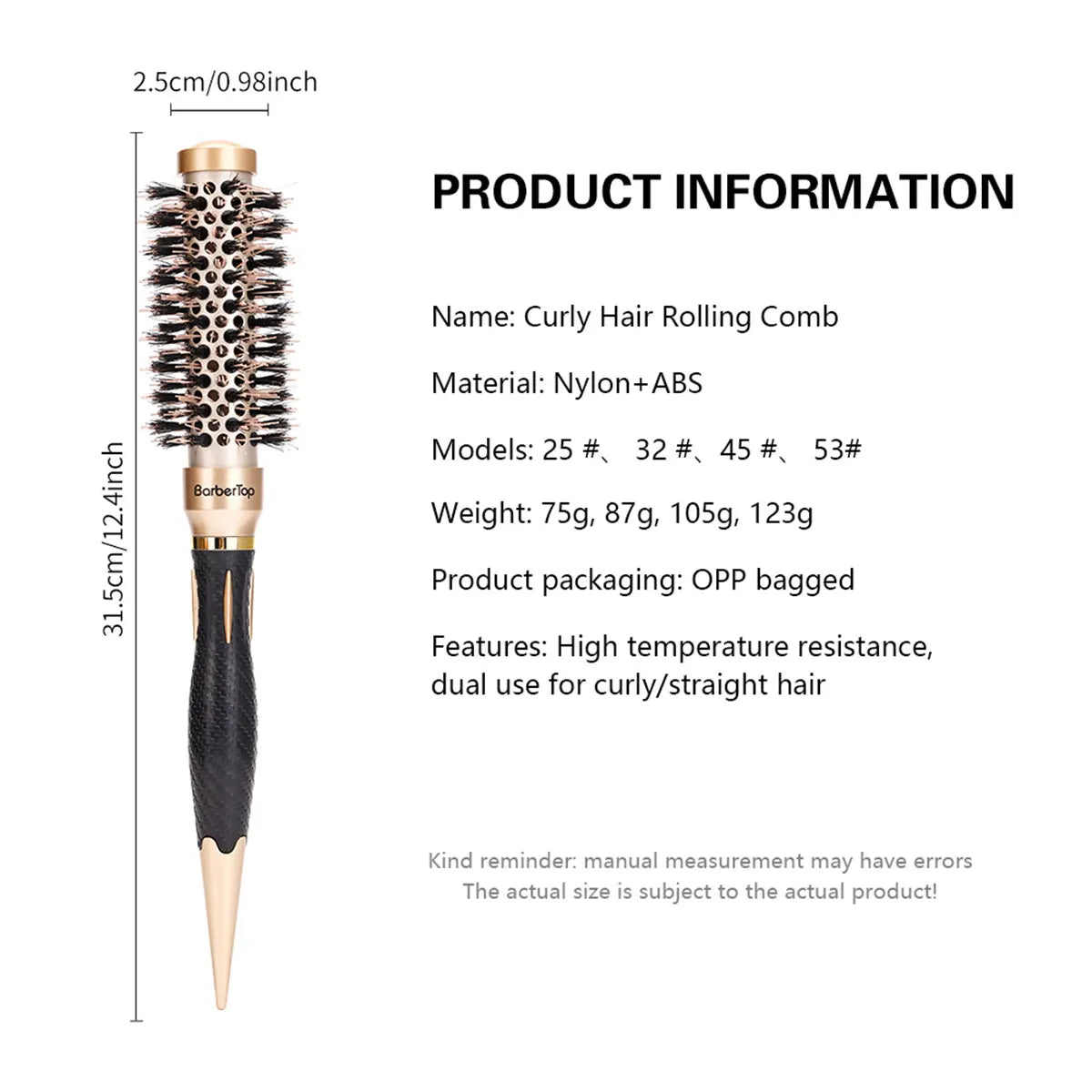 Round Barrel Hair Curling Brush