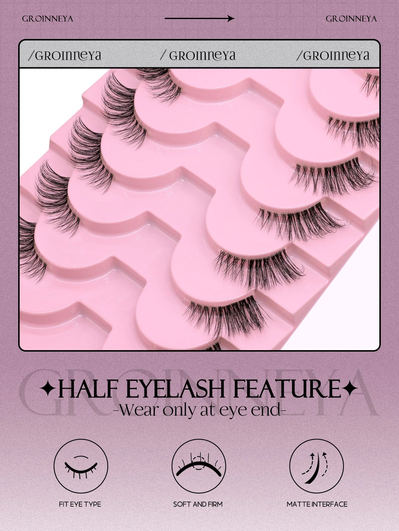 Half Lashes Soft Natural Look Extension Makeup