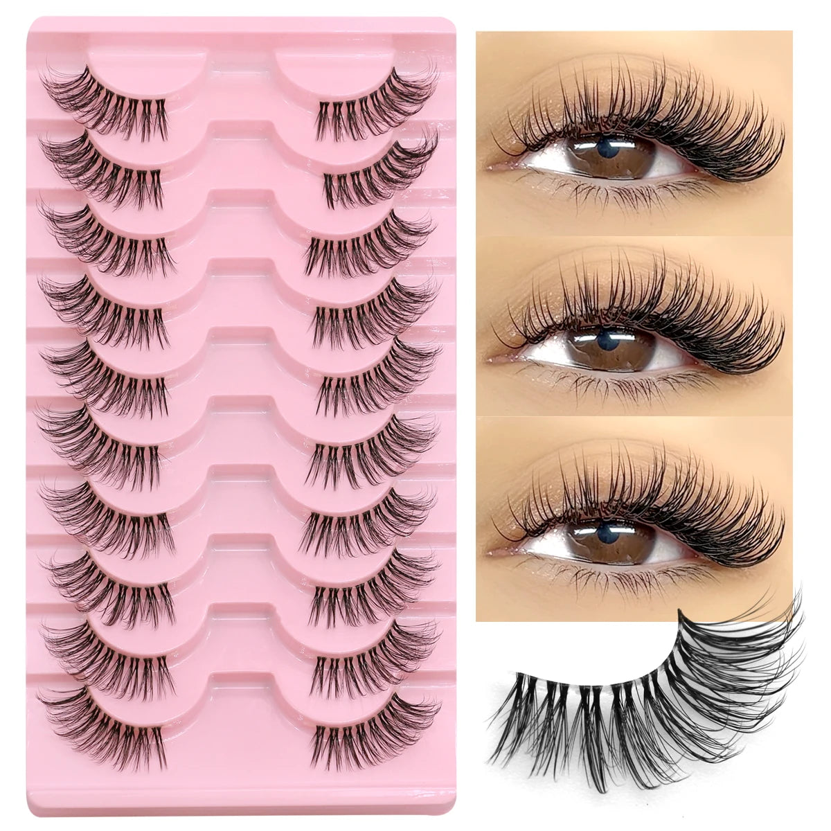 Half Lashes Soft Natural Look Extension Makeup