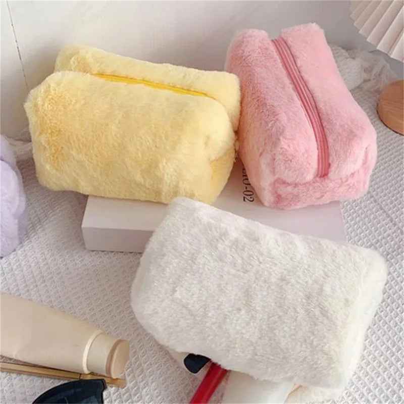 Fur Makeup Bag for Women