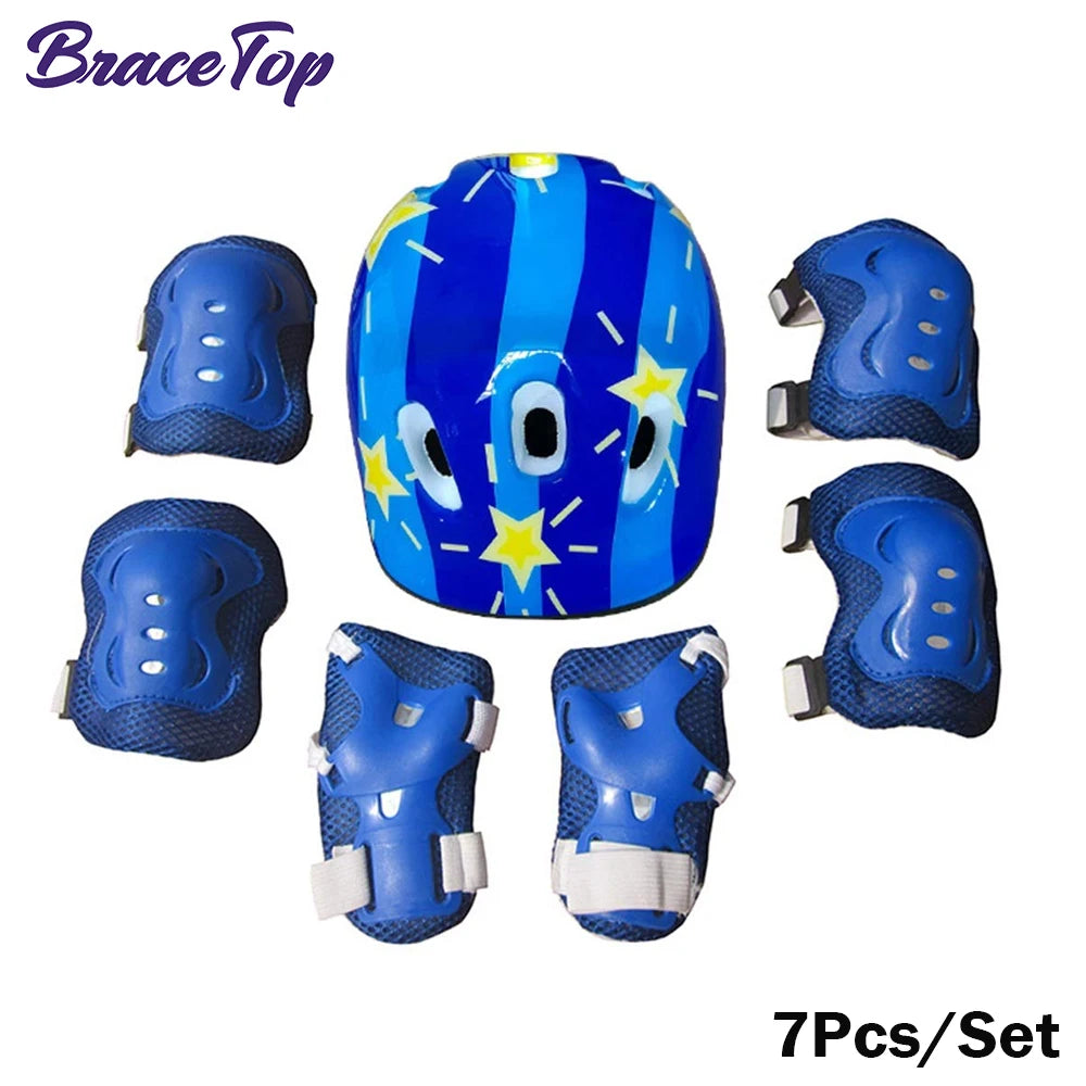 7Pcs/Set Kids Knee Pads and Elbow