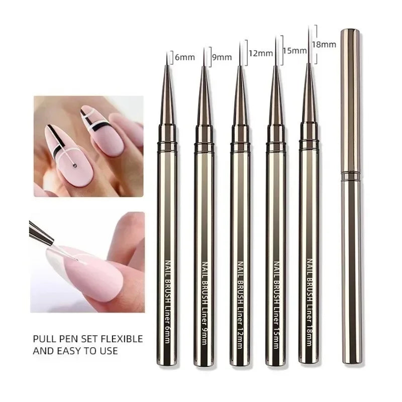 Nails Art Liner Brushes Elongated Nail