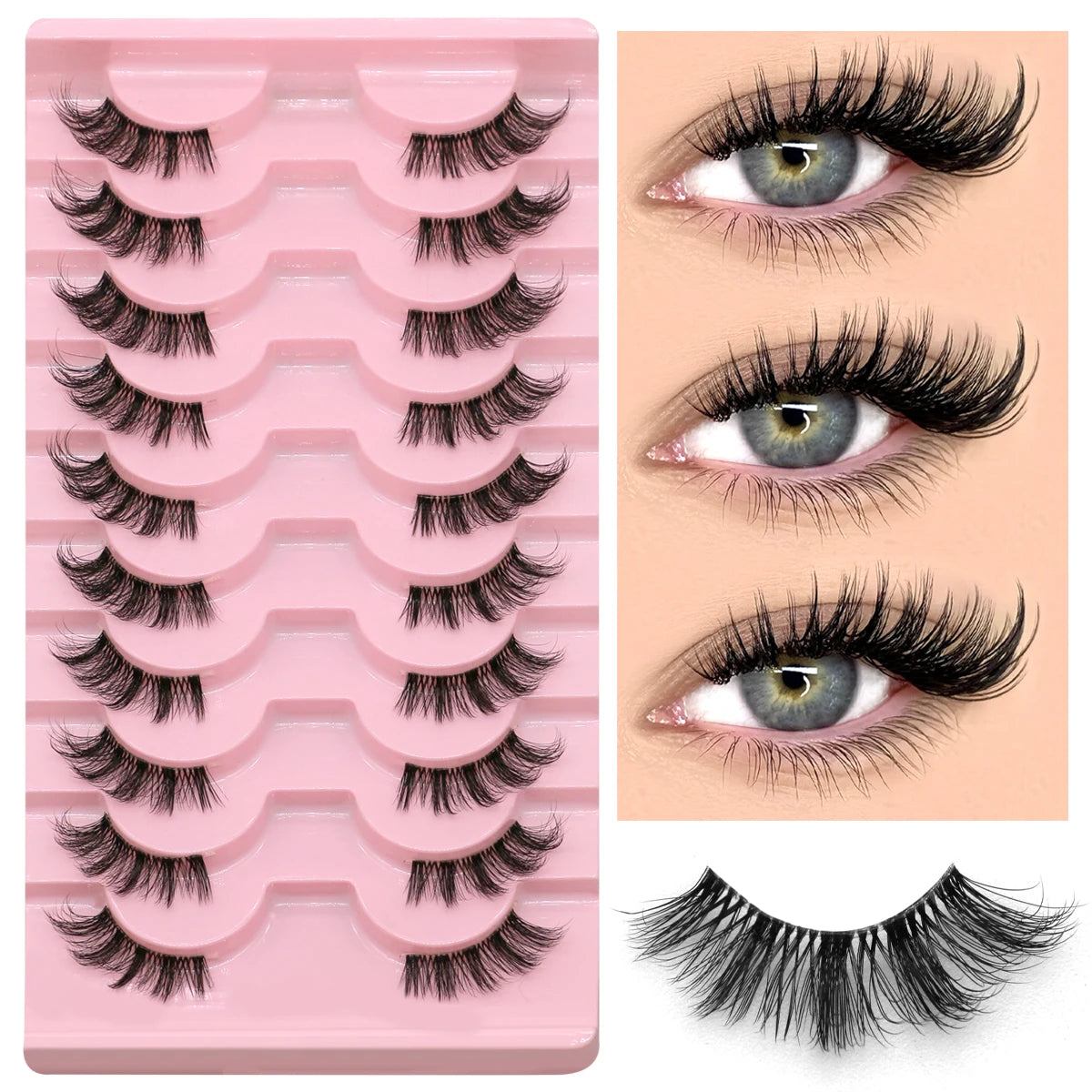 Half Lashes Soft Natural Look Extension Makeup