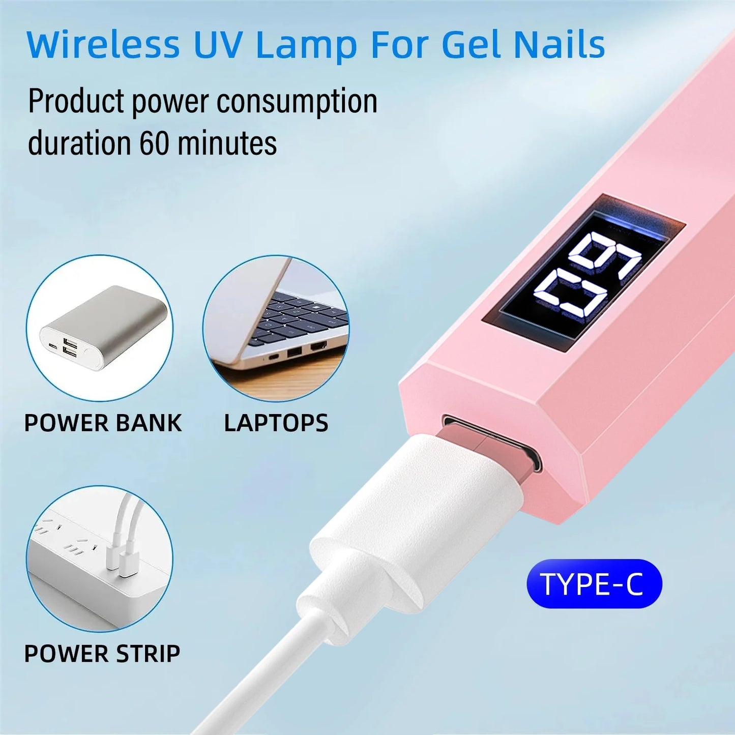 Handheld Nail Dryer Lamp UV/LED