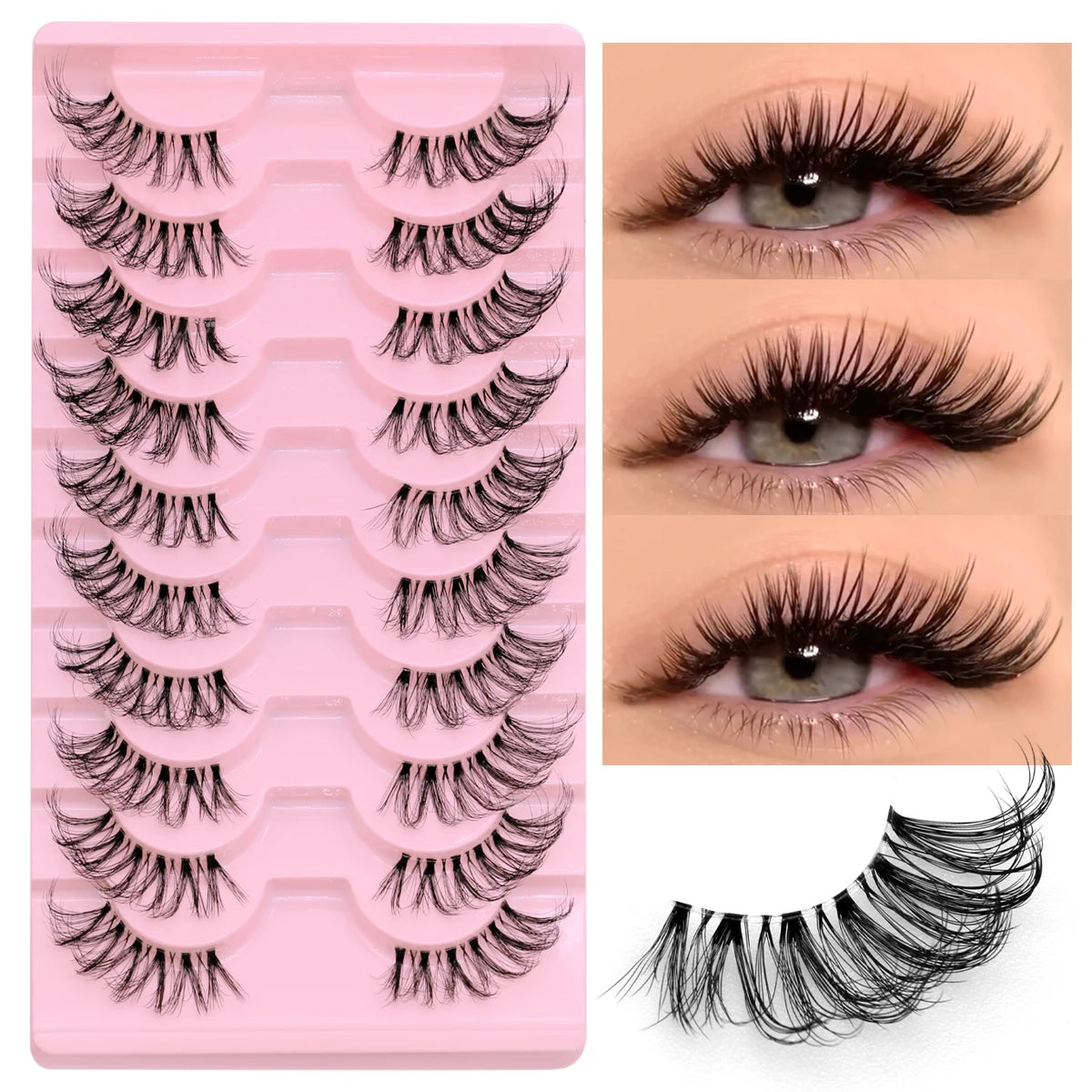 Half Lashes Soft Natural Look Extension Makeup