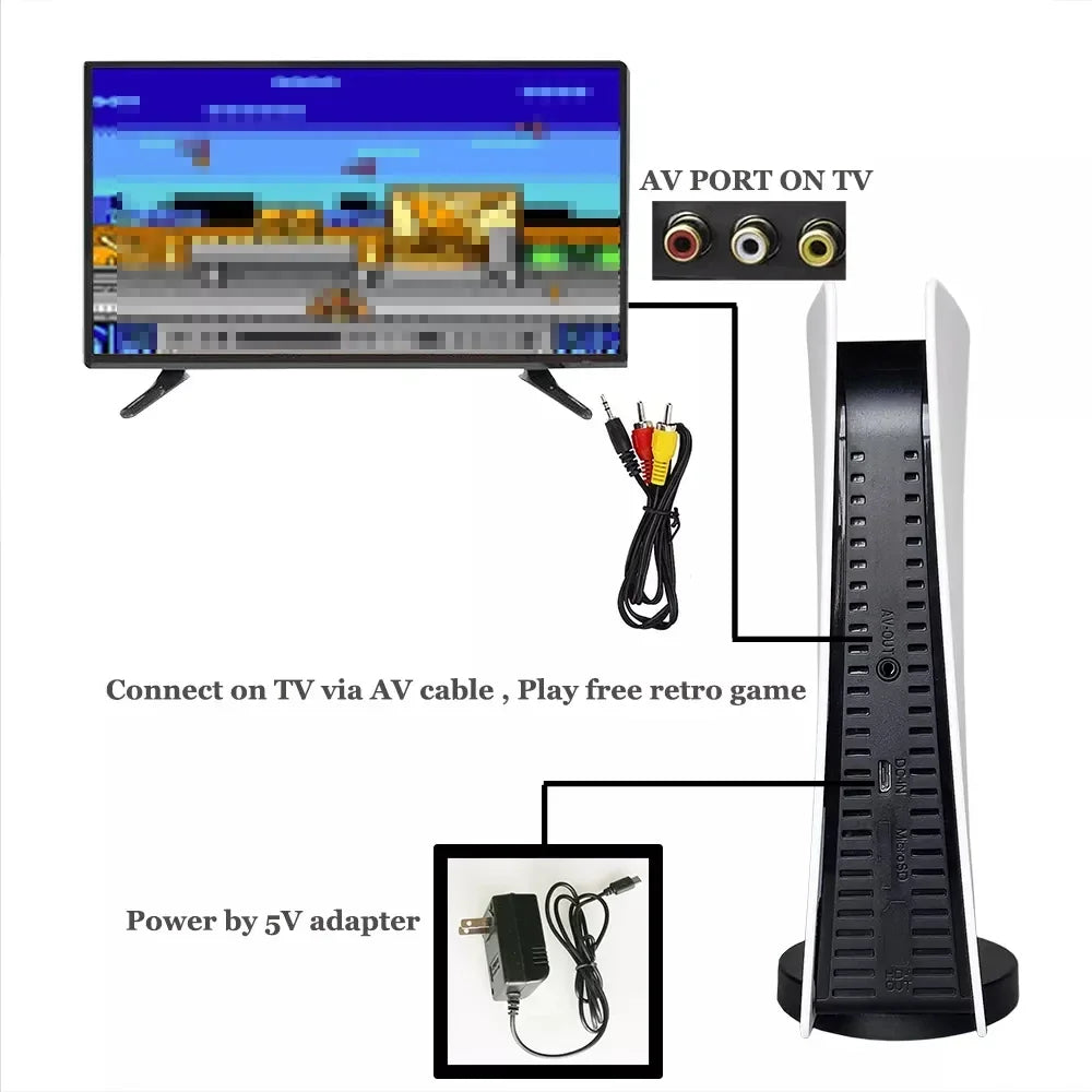 Game Station 5 Video Game Console With 200 Classic Game 8 Bit TV