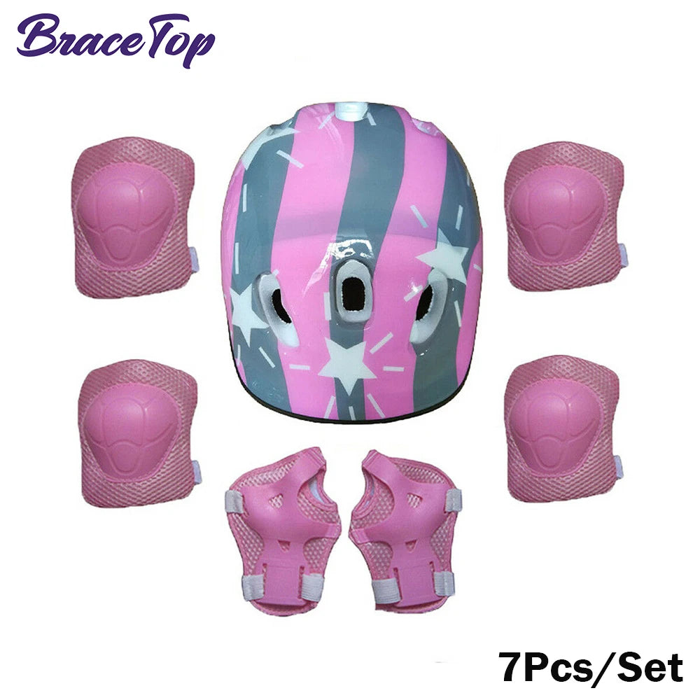 7Pcs/Set Kids Knee Pads and Elbow