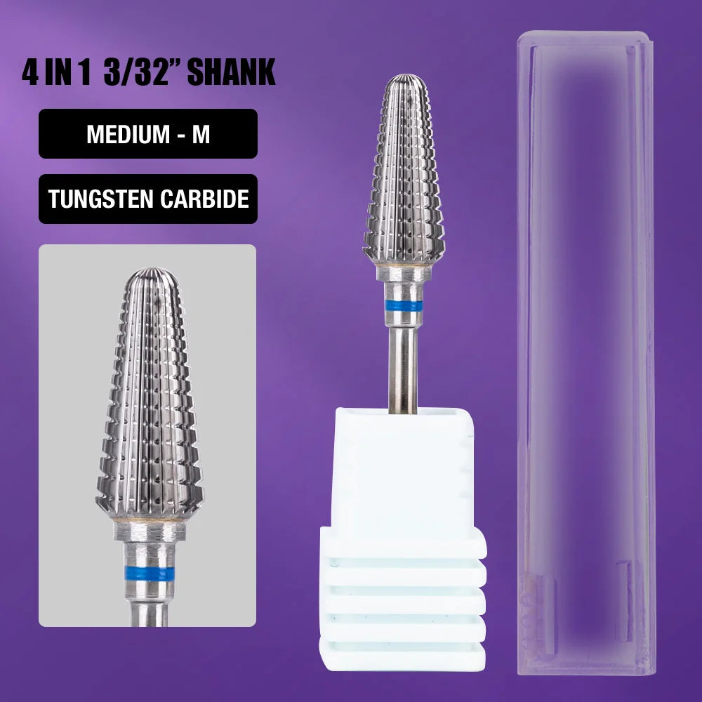 Ceramic Tungsten Carbide Nail Drill Bit Rotate Burr Milling Tools