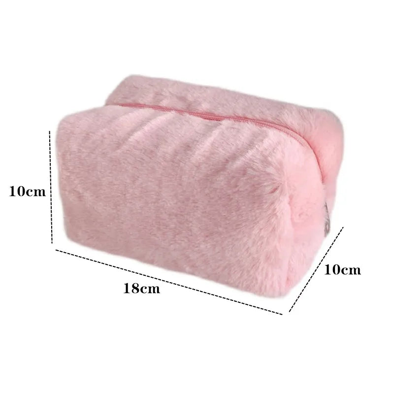 Fur Makeup Bag for Women