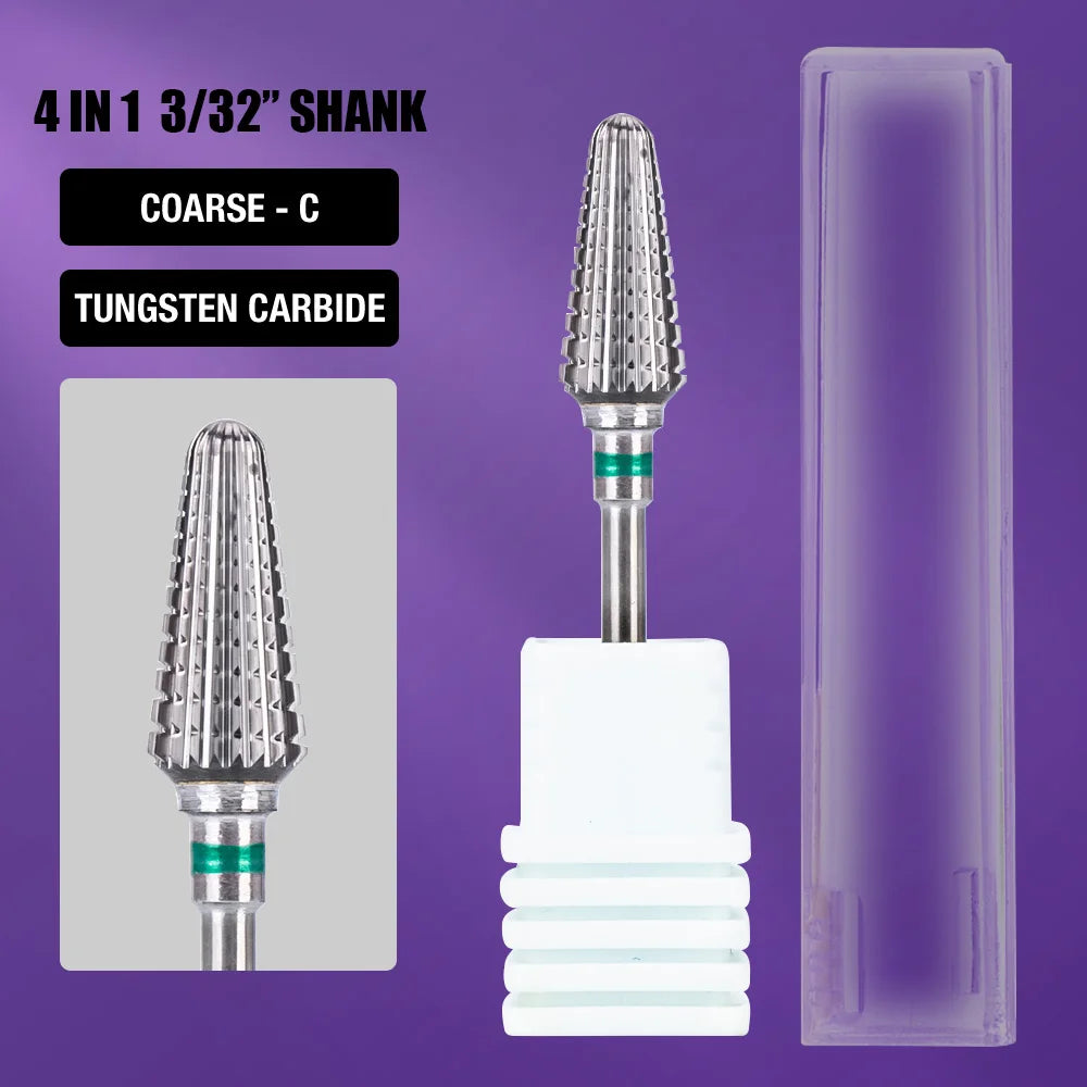 Ceramic Tungsten Carbide Nail Drill Bit Rotate Burr Milling Tools