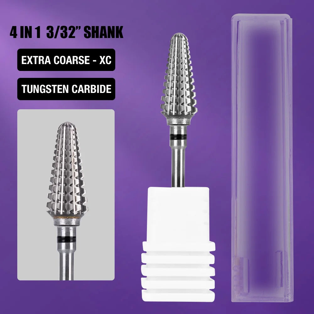 Ceramic Tungsten Carbide Nail Drill Bit Rotate Burr Milling Tools