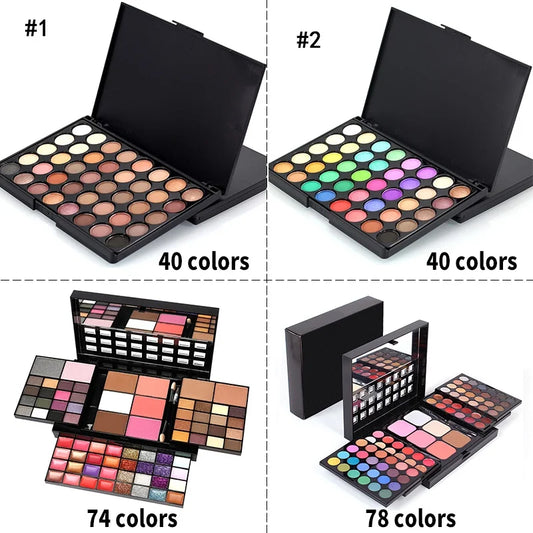 40/74/78 Colors Glitter Eyeshadow Palette