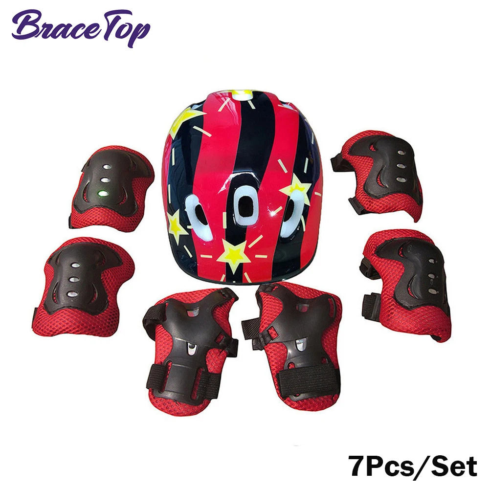 7Pcs/Set Kids Knee Pads and Elbow